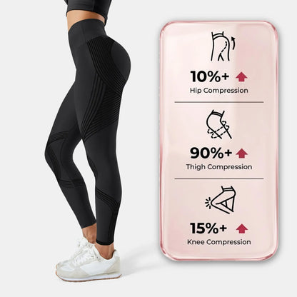 POWERCELLS™ 3D Sculpting Compression Leggings - High-Waisted, Squat-Proof, Tummy Control